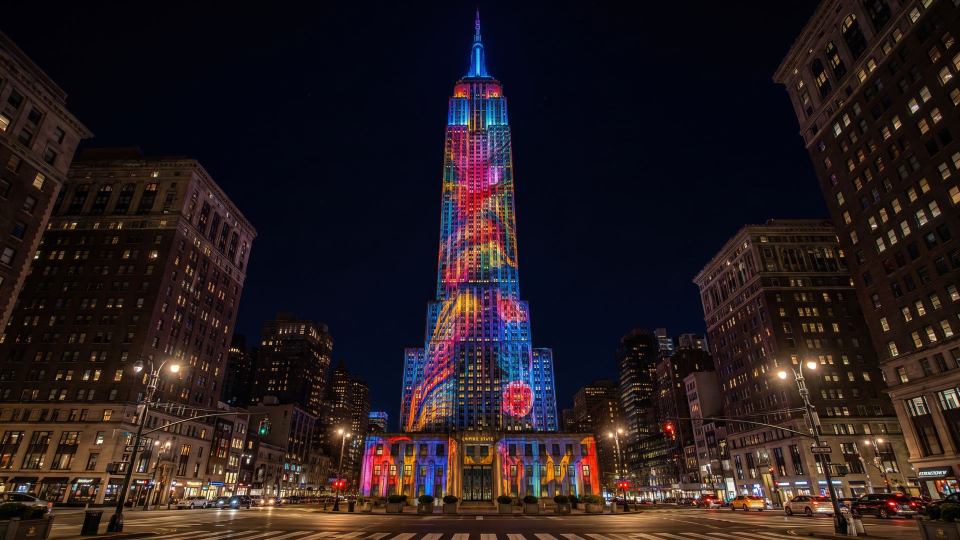 Empire State Building projection mapping